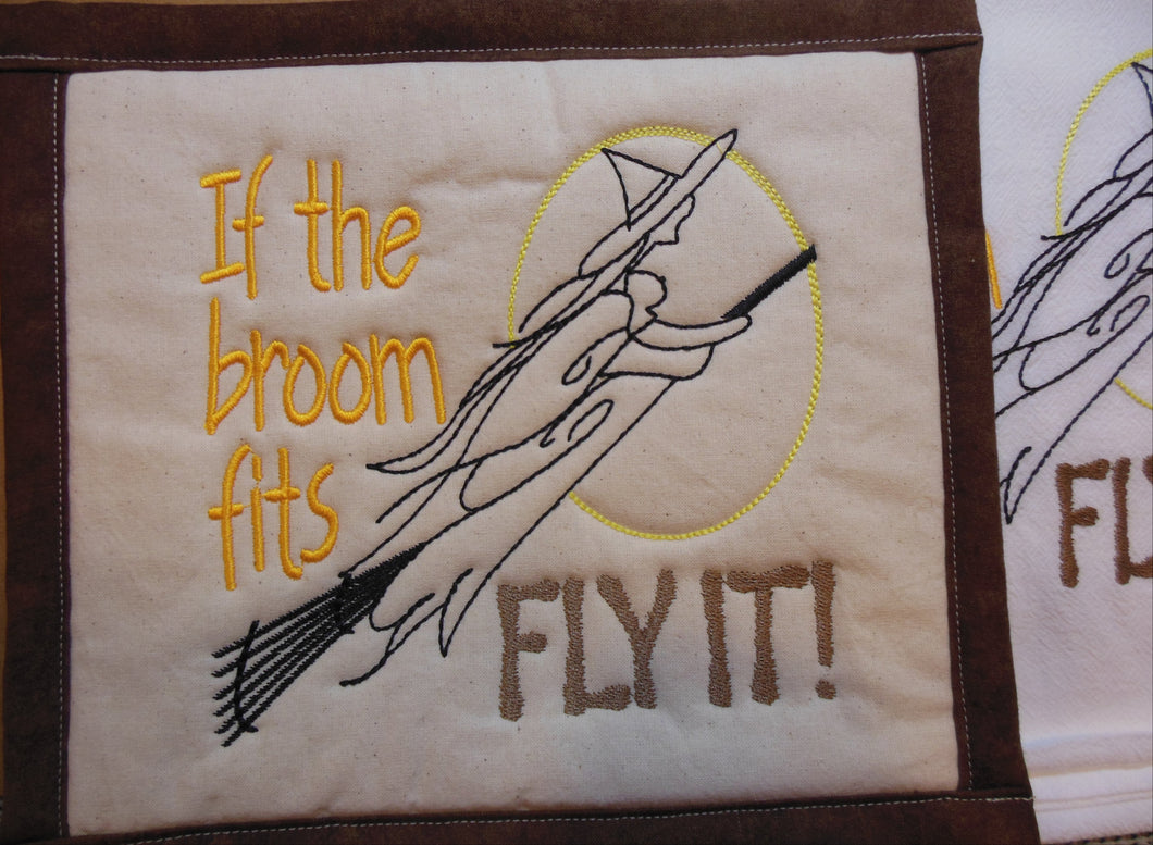 If The Broom Fits Towel & Potholder Set