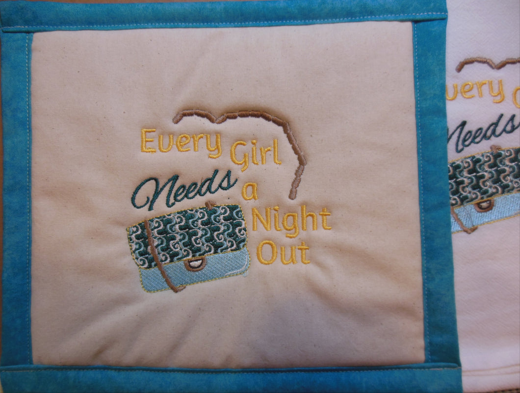 A Night Out Towel & Potholder Set