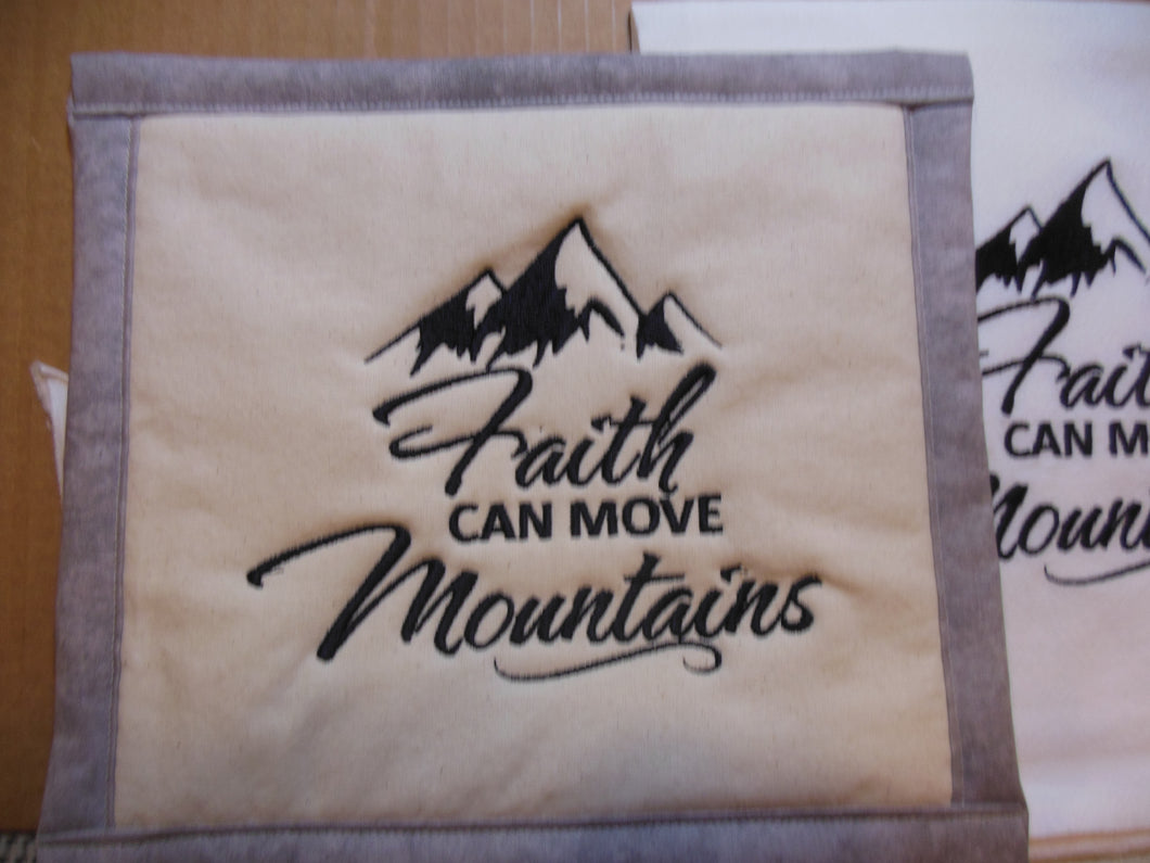 Faith Can Move Mountains Towel & Potholder Set