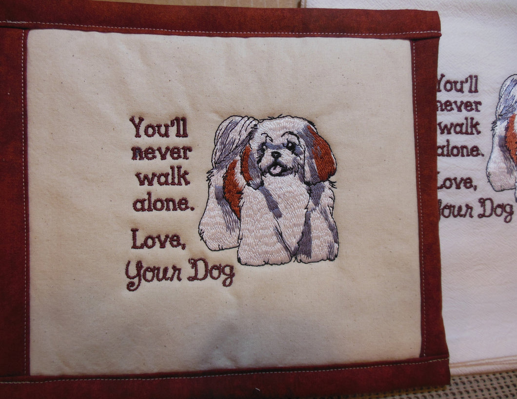 You'll Never Walk Alone  Dog Towel & Potholder Set