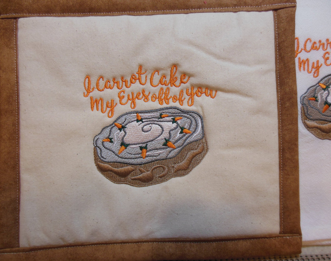 I Carrot Cake Towel & Potholder Set