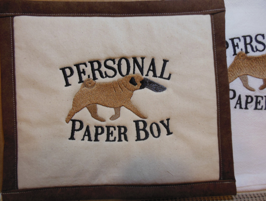 Paper Boy  Dog Towel & Potholder Set