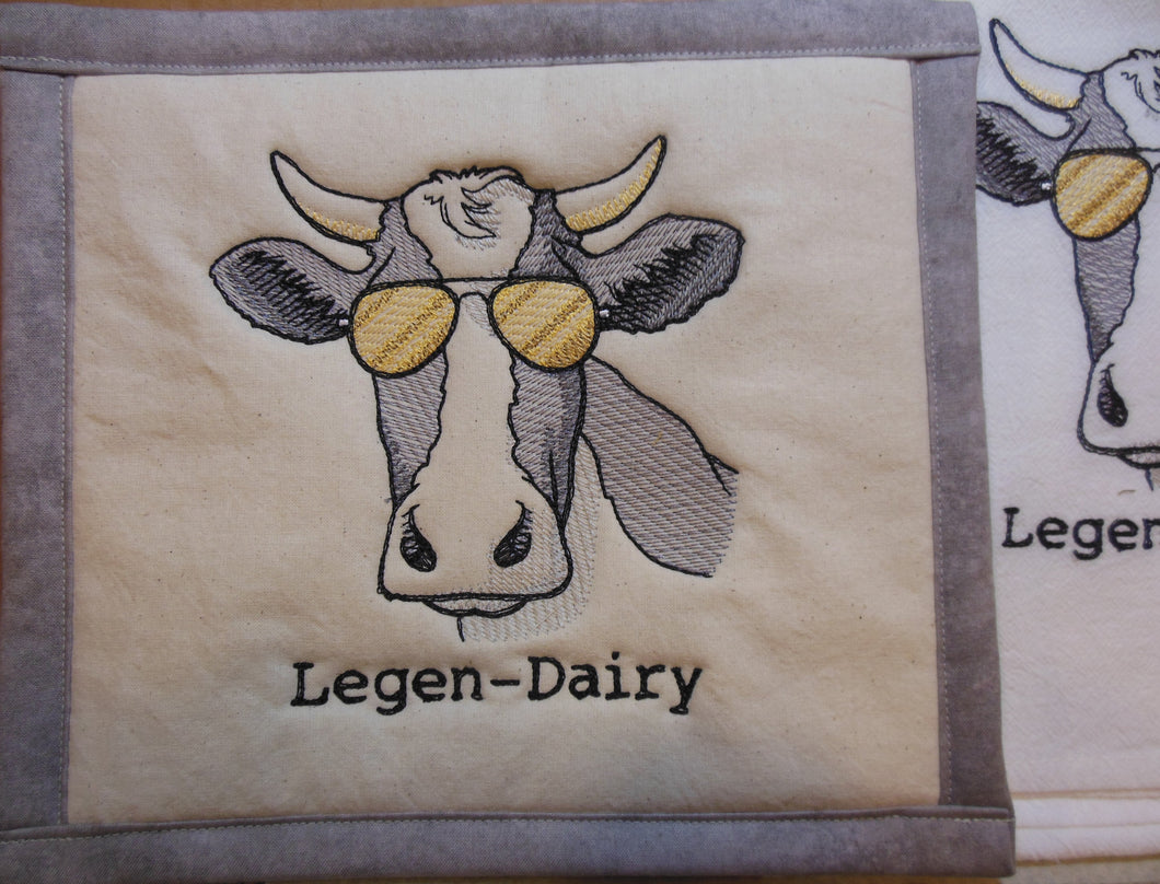 Legen-Dairy Cow Towel & Potholder Set