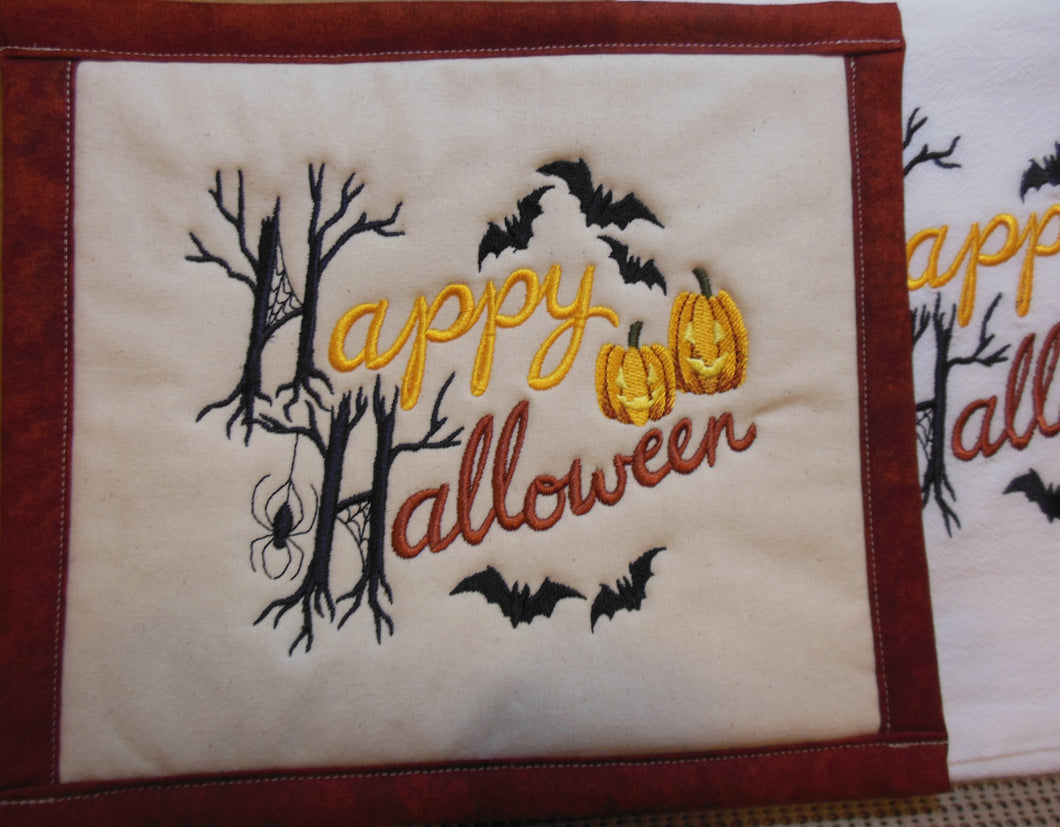 Happy Halloween Towel & Potholder Set