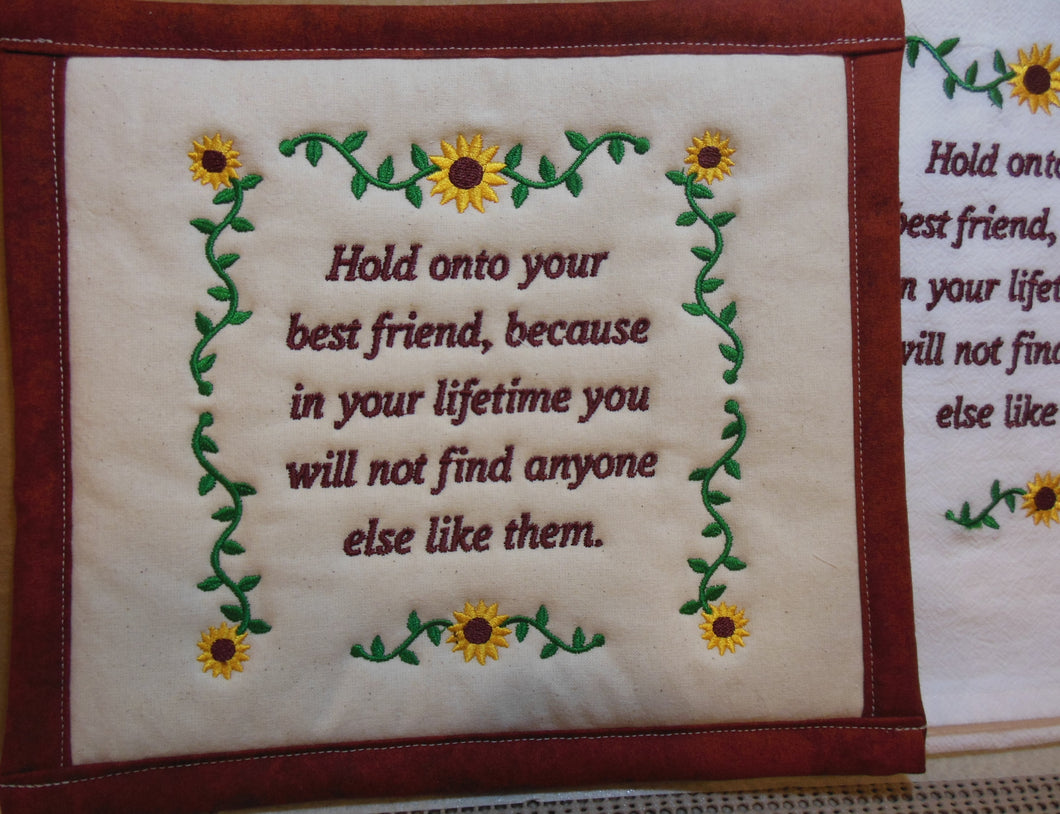 Best Friends Towel & Potholder Set