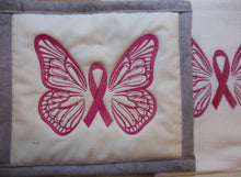 Load image into Gallery viewer, Watercolor Hope  Butterfly and Ribbon Towel &amp; Potholder Set

