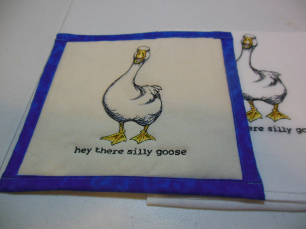Hey there silly goose Towel & Potholder Set