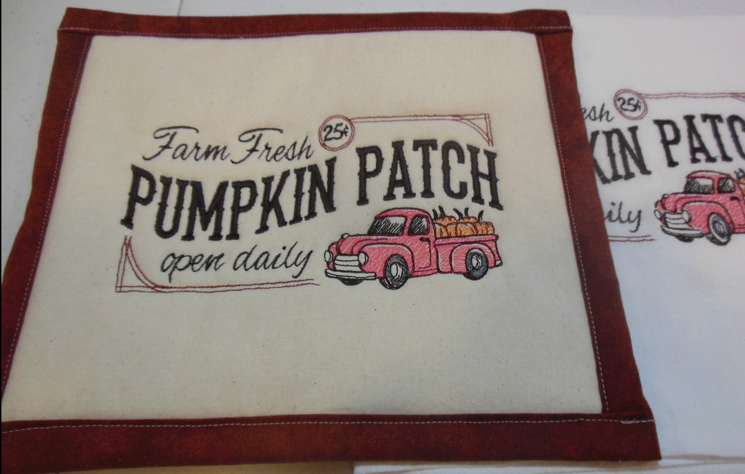 Farm Fresh pumpkin patch Towel & Potholder Set