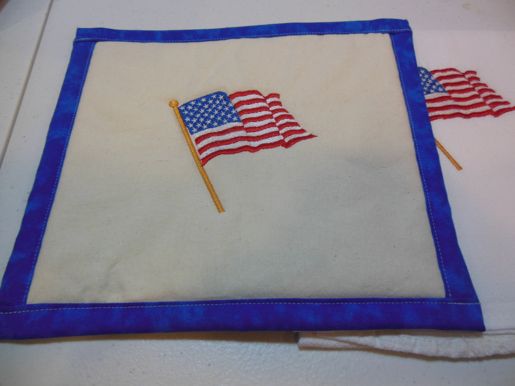 Small Flag Towel & Potholder Set