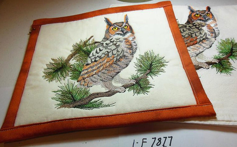 Owl Towel & Potholder Set