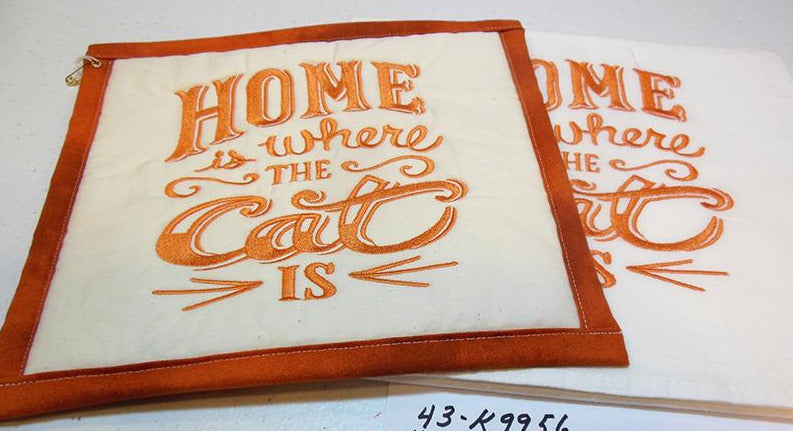 Home is Where the Cat Is Towel & Potholder Set