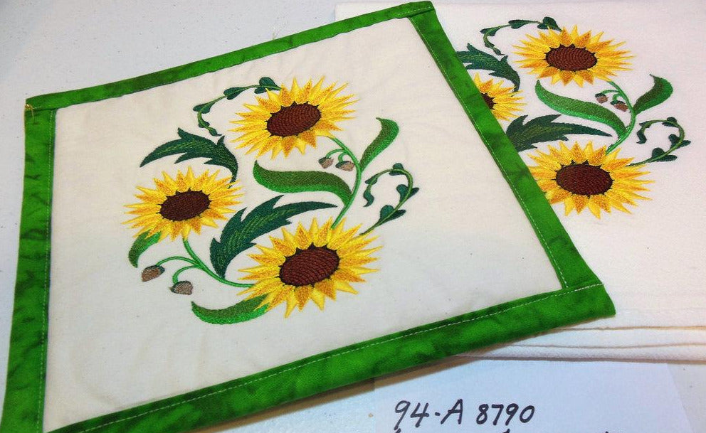 Sunflowers Towel & Potholder Set
