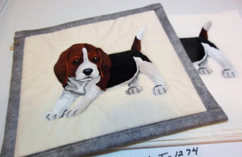 Beagle Puppy Towel & Potholder Set