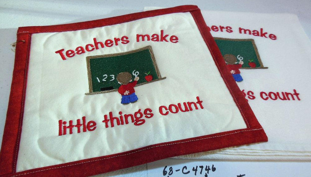 Teachers Make Little Things Count Towel & Potholder Set
