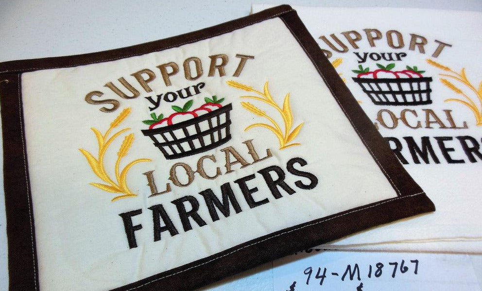 Support Your Local Farmers Towel & Potholder Set