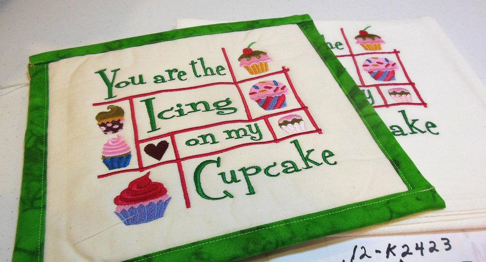 You Are The Icing On My Cupcake Towel & Potholder Set