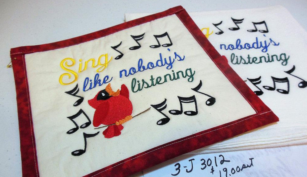 Sing Like Nobody's Listening Towel & Potholder Set