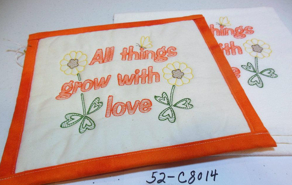 All Things Grow With Love Towel & Potholder Set