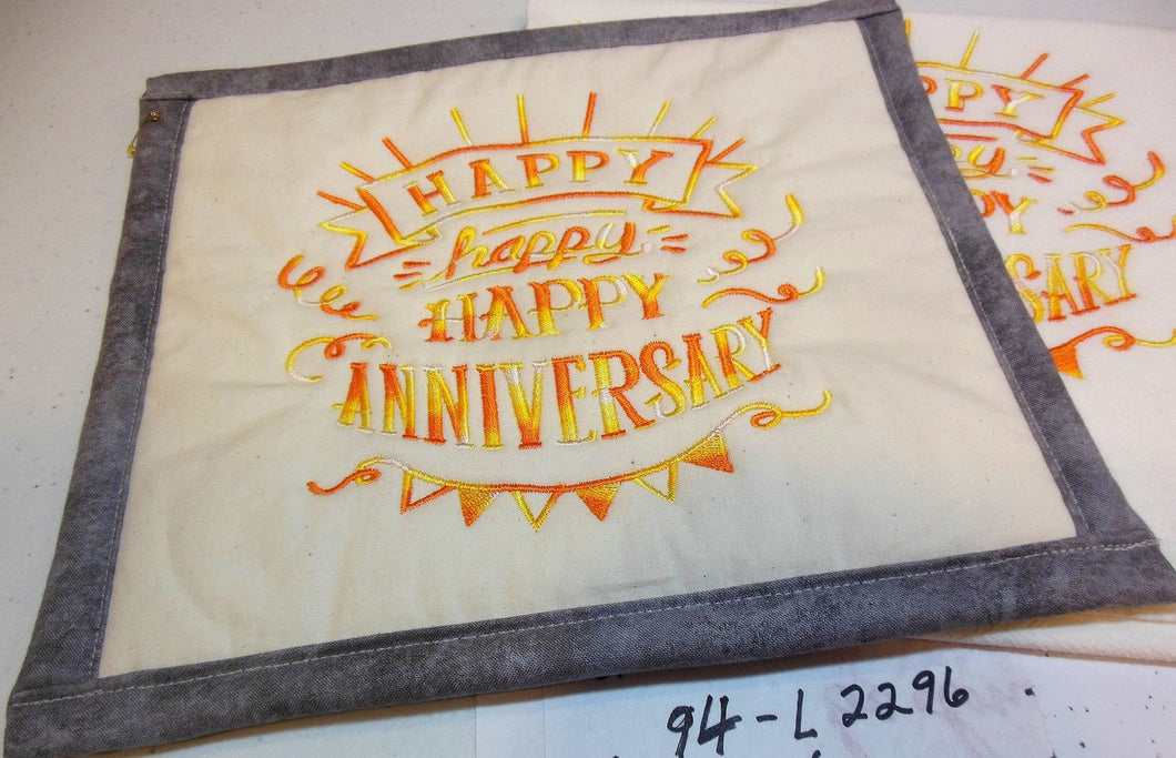 Happy Anniversary1 Towel & Potholder Set