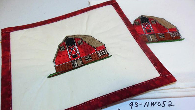 Red Barn Towel & Potholder Set