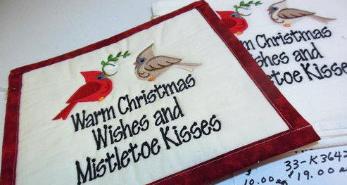 Warm Christmas Wishes Towel & Potholder Set