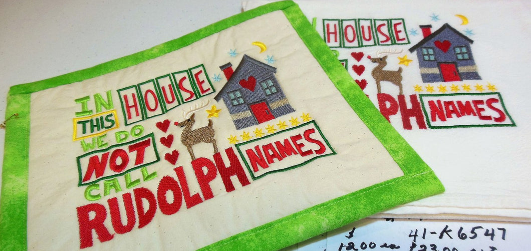 In This House Towel & Potholder Set