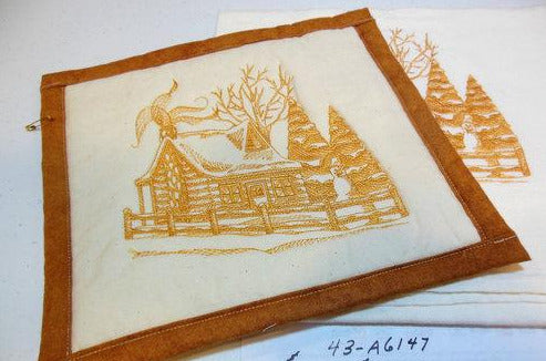 Christmas Cabin Towel & Potholder Set