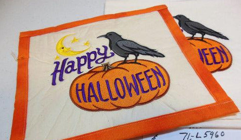 Happy Halloween Crow Towel & Potholder Set