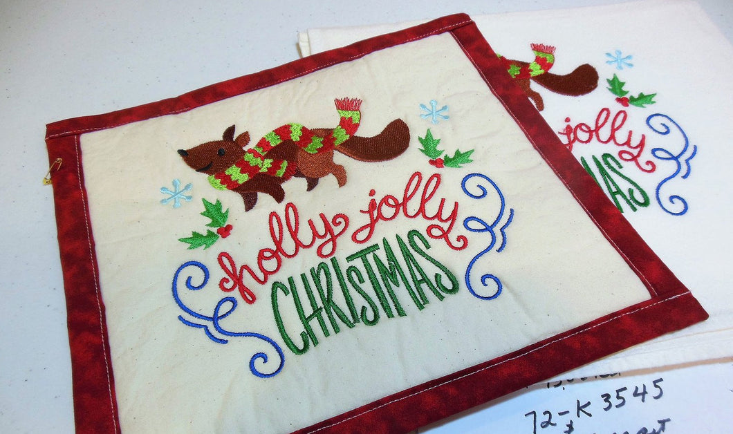 Holly Jolly Christmas Towel & Potholder Set