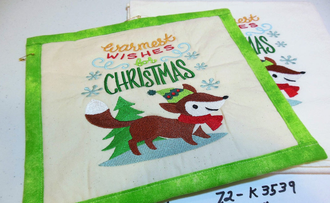 Warmest Wishes For Christmas To All Towel & Potholder Set