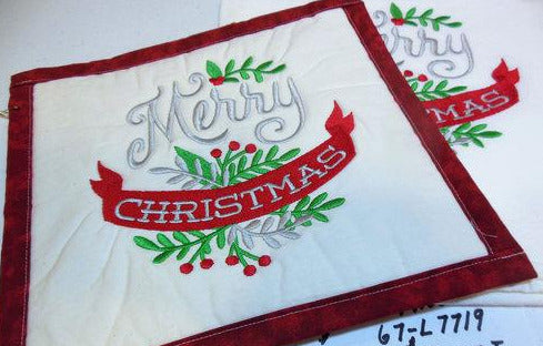 Merry Christmas Mistletoe Towel & Potholder Set