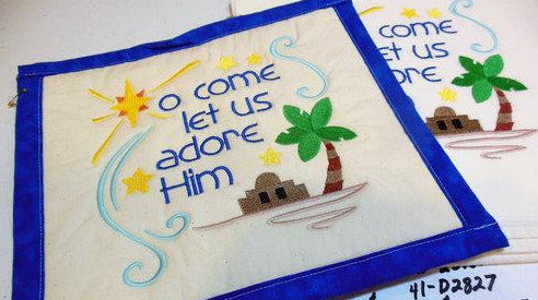 O Come Let Us Adore Him Towel & Potholder Set