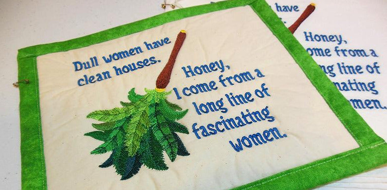 Dull Women Clean Houses Towel & Potholder Set
