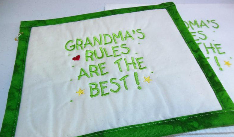 Grandma's Rules Towel & Potholder Set