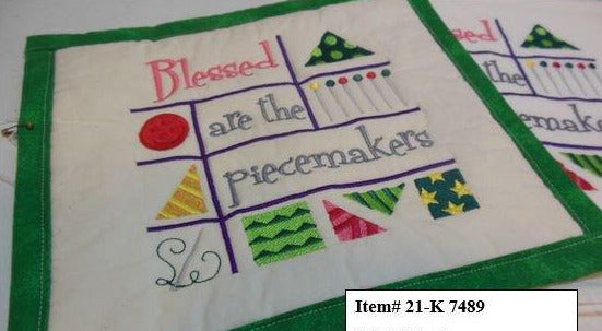 Blessed are the Piecemakers Towel & Potholder Set