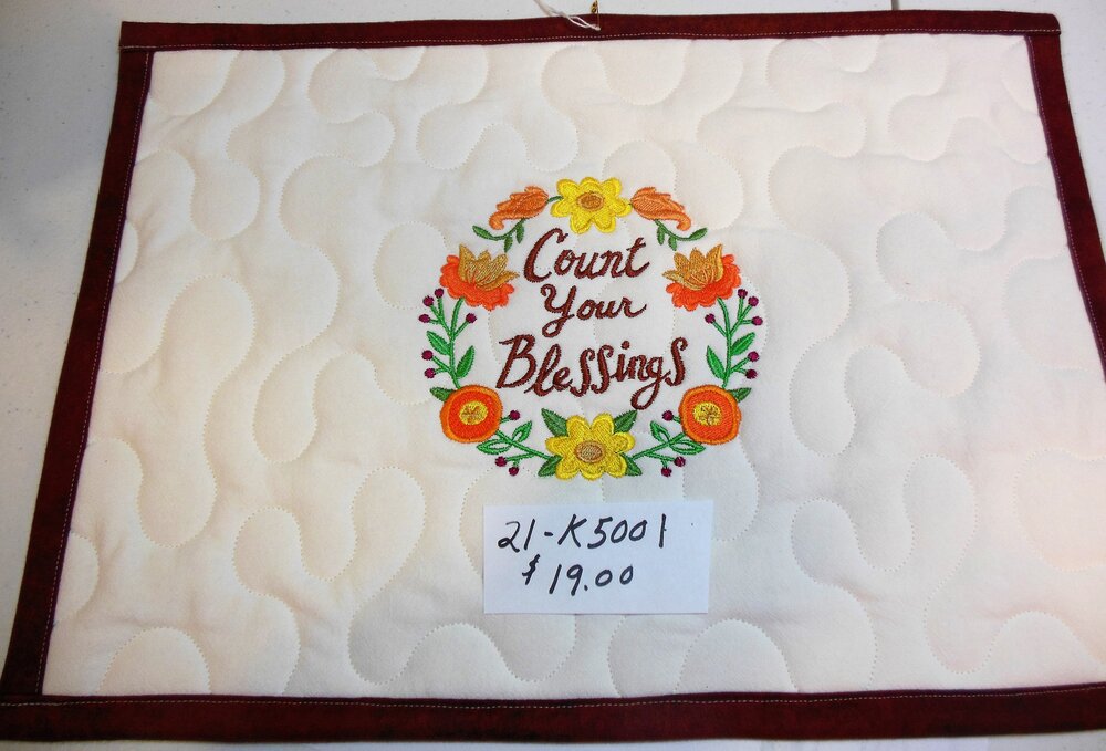 Count Your Blessings Place Mat