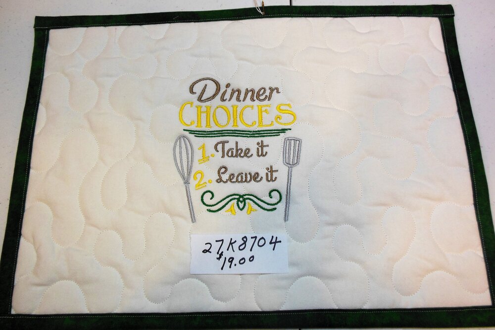 Dinner Choices Place Mat