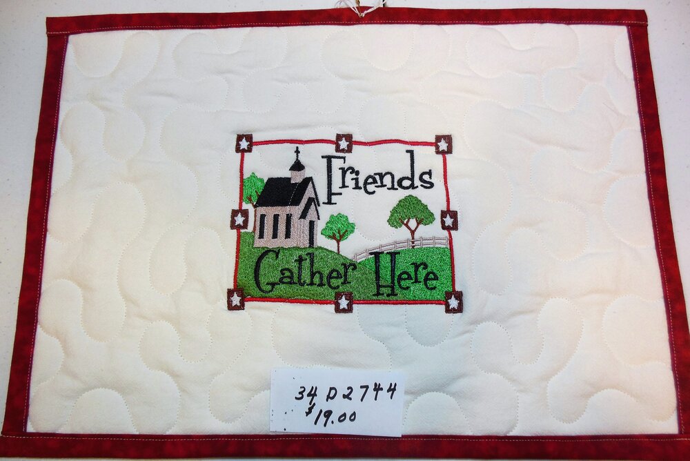 Friends Gather Here Place Mat