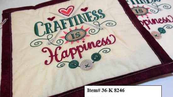 Craftiness is Happiness Towel & Potholder Set