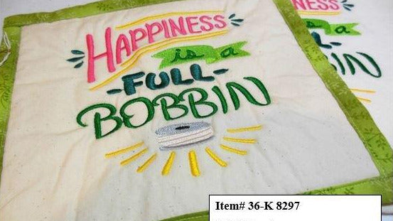 Happiness is a Full Bobbin Towel & Potholder Set
