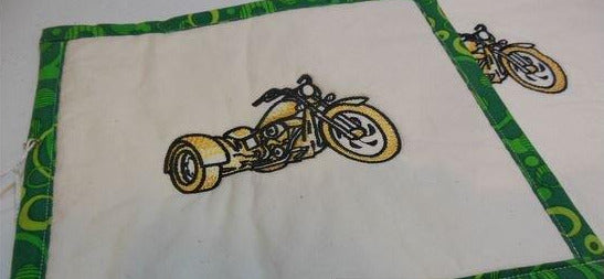 Motorcycle3 Towel & Potholder Set