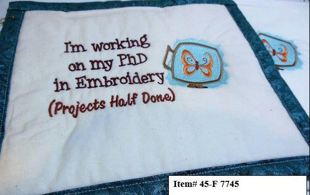 PHD in Embroidery Towel & Potholder Set