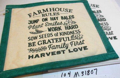 Farmhouse Rules Towel & Potholder Set