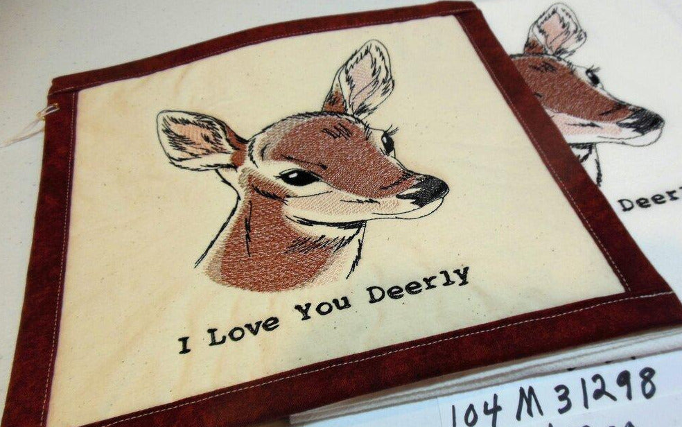 I Love You Deerly Towel & Potholder Set