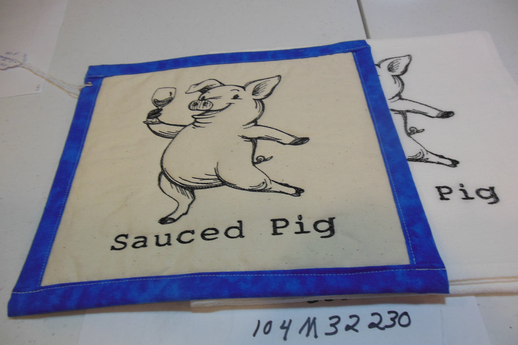 Sauced Pig Towel & Potholder Set