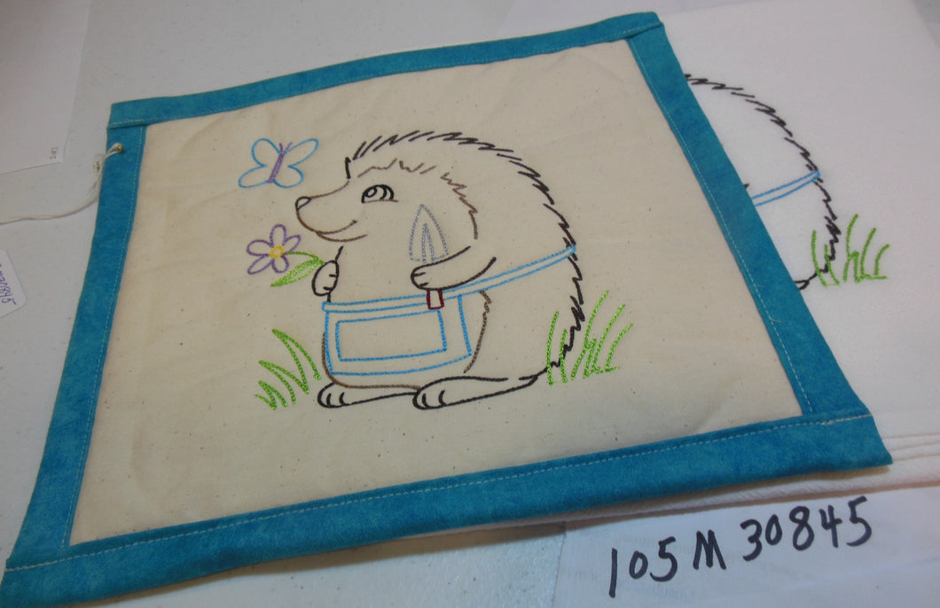 Hedgehog Towel & Potholder Set