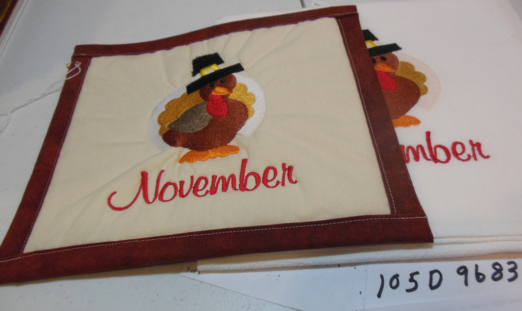 November Towel & Potholder Set