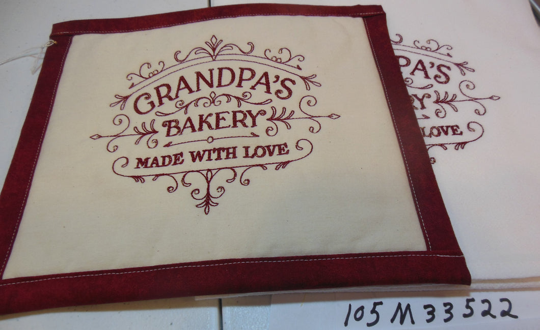 Grandpa's Bakery Towel & Potholder Set