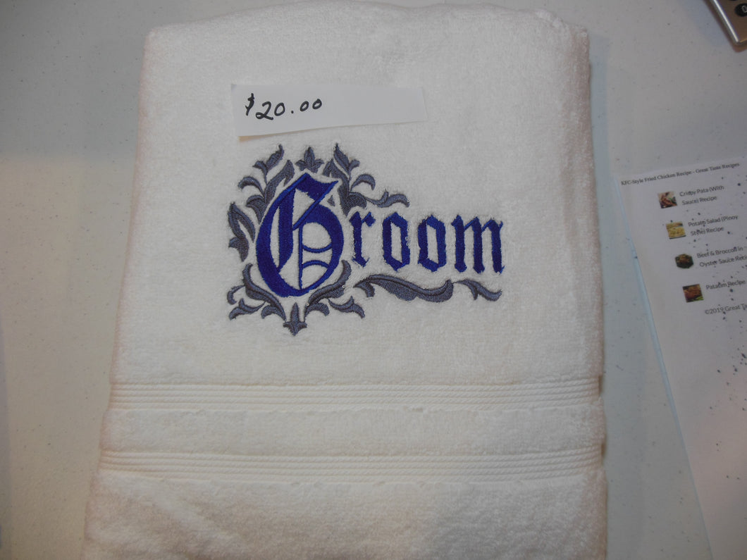 Groom Bath Towel