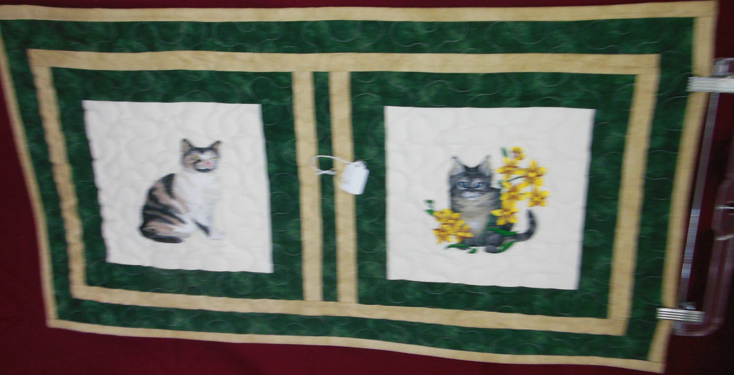 Two Cats Table Runner